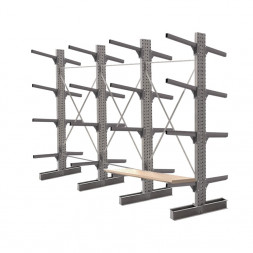 Стеллаж консольный двухсторонний КСр 2500х4392х1600 4 яруса