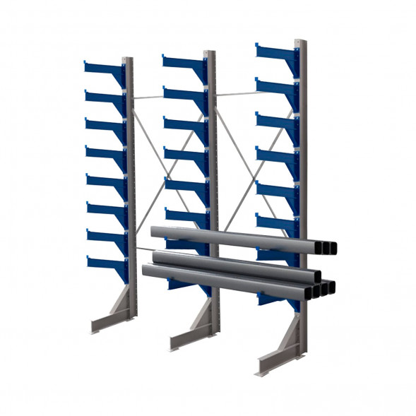 Стеллаж консольный односторонний КТр 4000х3360х1000 (800) 8 ярусов