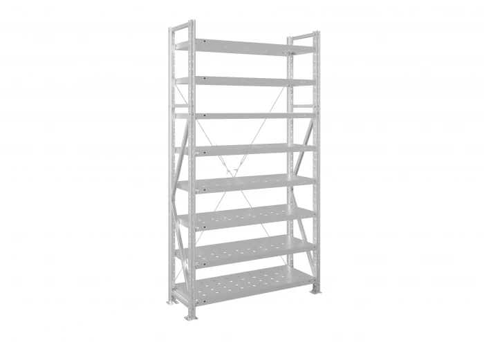Стеллаж металлический MS U 2500х1500х600 8 полок перфорированные до 300 кг