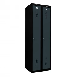 Шкаф металлический для раздевалки черный с графитом