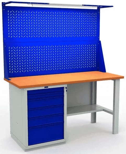 Верстак Практик в сарай для сверлильного станка W160.WS6/F2.021