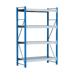 Стеллаж SGR-V 350 кг 2500х1800х600 4 яруса (рамы RAL 5015 / настил цинк) ОС