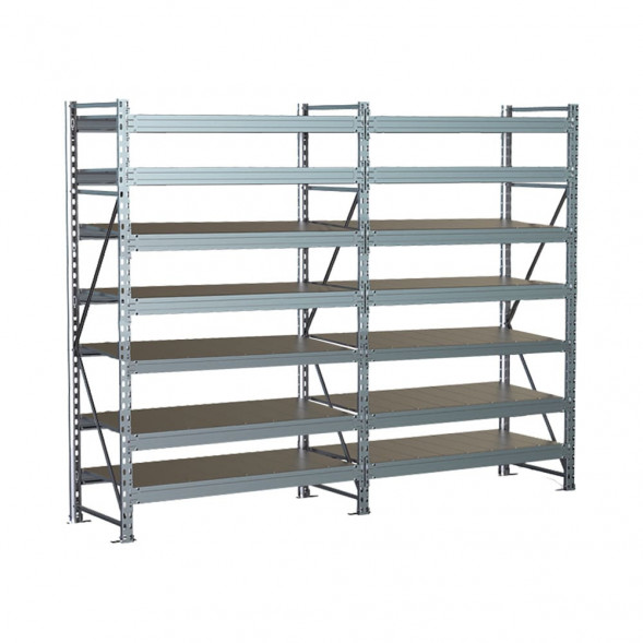 Стеллаж SGR-V 2500х1200х1000 7 ярусов (рамы, балки, настил - цинк) ОС