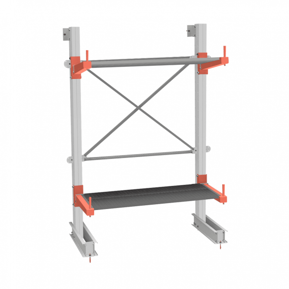 Стеллаж консольный СТ-062 2450х1660х830 2 яруса +ОН односторонний