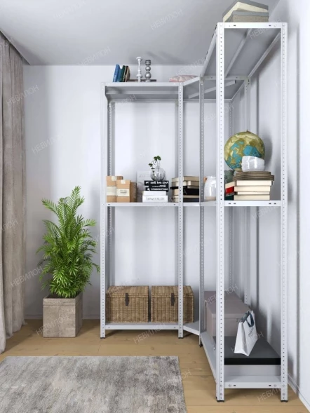 Стеллаж угловой МС 2000х1300х1300/400 мм 3 яруса