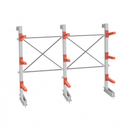 Стеллаж консольный СТ-062 2450х3160х830 3 яруса односторонний