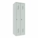 Шкаф металлический двухсекционный светло-серый
