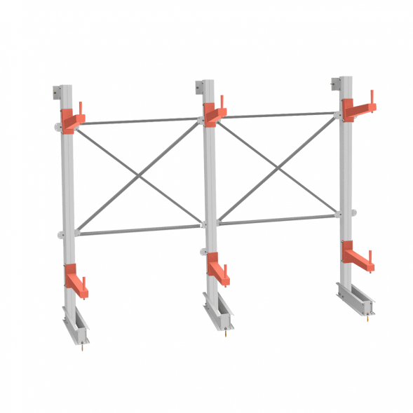 Стеллаж консольный СТ-062 2450х3160х830 2 яруса +О односторонний