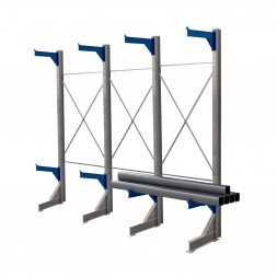 Стеллаж консольный односторонний КТр 4000х4980х1200 (1000) 2 яруса