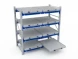 Стеллаж с выкатными платформами S-HEAVY 500 (4 яруса хранения)