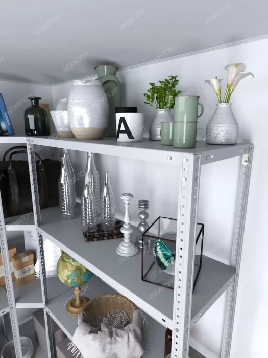 Стеллаж угловой МС 2000х1700х1700/500 мм 5 ярусов