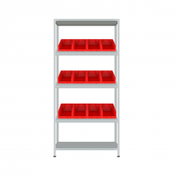 Стеллаж СТ-012 1800х1000х600 с 3 наклонными полками