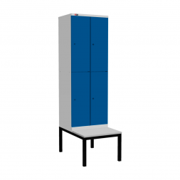 Шкаф Диком УНО-322 (RAL 7038 + RAL 5005) на подставке-скамейке