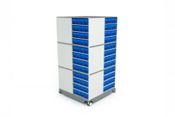 КП-02 Кассетница поворотная с синими ящиками