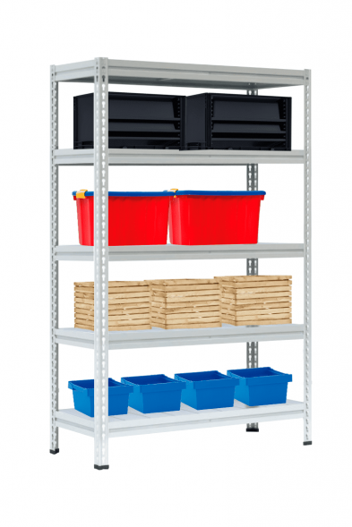 Стеллаж МС-Т 3000х1551х530 мм 5 ярусов настил металл