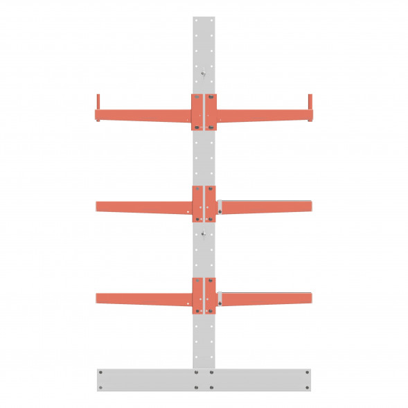 Стеллаж консольный СТ-062 2450х7660х1400 3 яруса +О двухсторонний