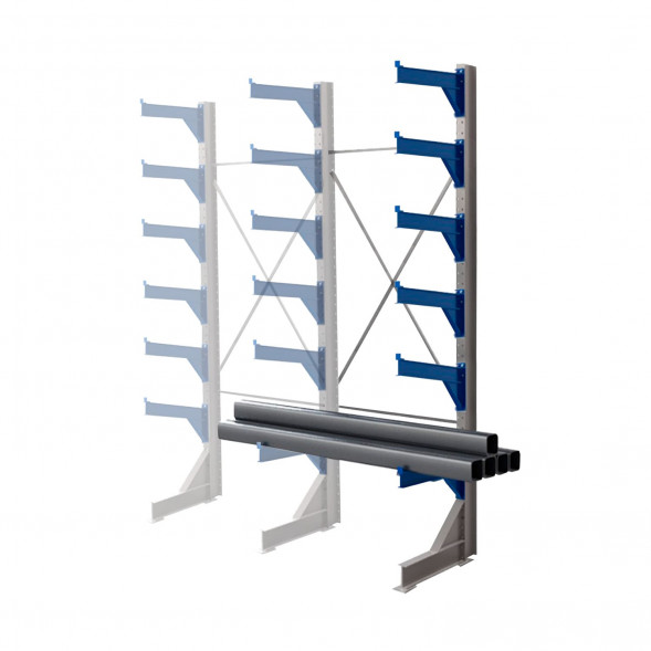 Стеллаж консольный односторонний КТр 4000х1740х1200 (1000) 6 ярусов ДС