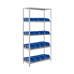 Стеллаж с 16 ящиками 1600х1000х300 5 полок