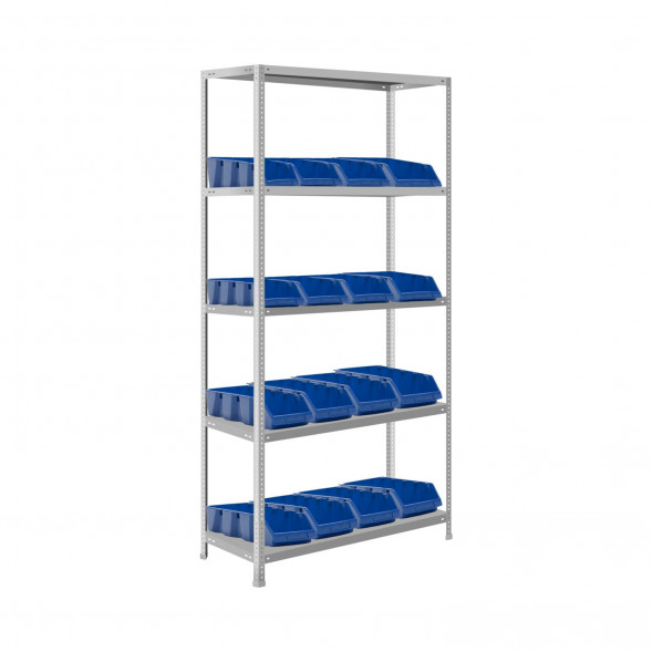 Стеллаж с 16 ящиками 1600х1000х300 5 полок