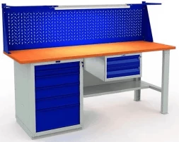 Верстак большой с перфопанелью производственный W200.WS6/F2.111