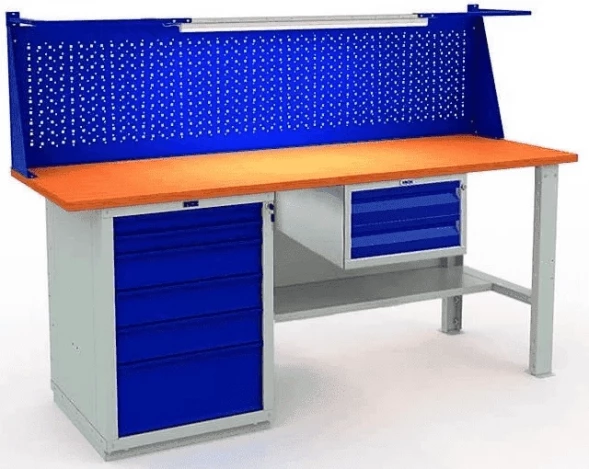 Верстак большой с перфопанелью производственный W200.WS6/F2.111