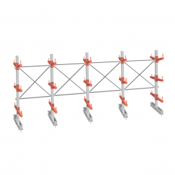 Стеллаж консольный СТ-062 2450х6160х1400 3 яруса +О двухсторонний