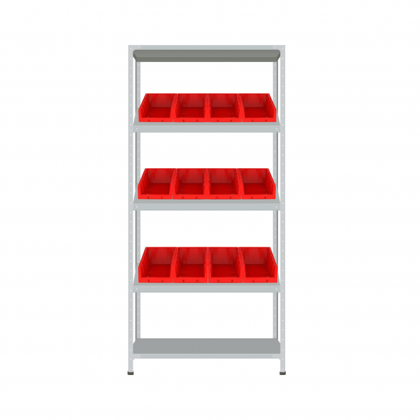 Стеллаж СТ-012 2200х1000х600 с 3 наклонными полками