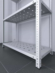 Стеллаж ТС Лайт 2000х1200х300 с 4 перфорированными полками