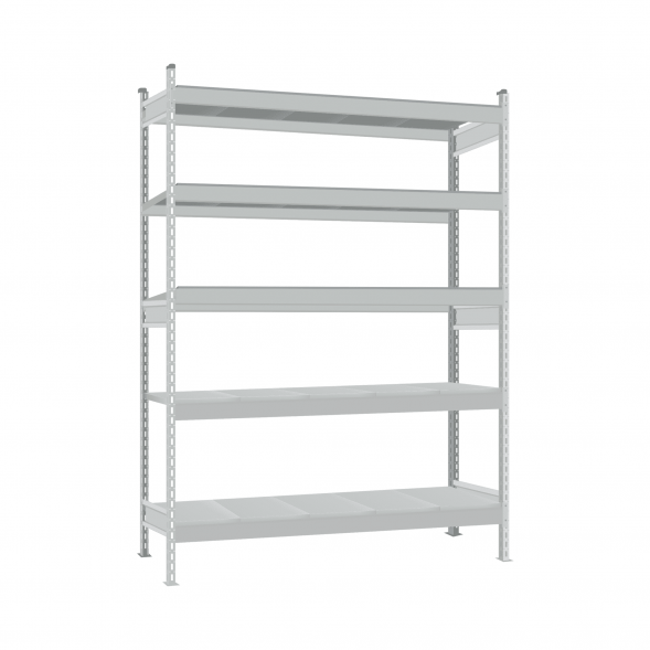 Стеллаж СТ-023 2000х1800х800 с 5 ярусами (рамы и настил - окрас)