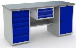 Верстак большой с ящиками модульный WT180.WD5/WD1.100