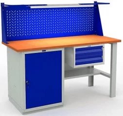 Верстак с экраном, подвесным ящиком усиленный W160.WS1/F2.111