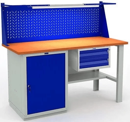 Верстак с экраном, подвесным ящиком усиленный W160.WS1/F2.111