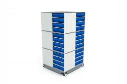 КП-03 Кассетница поворотная с синими ящиками