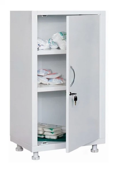 Медицинский шкаф для стерильных растворов и медикаментов HILFE МД 1 1657/SG
