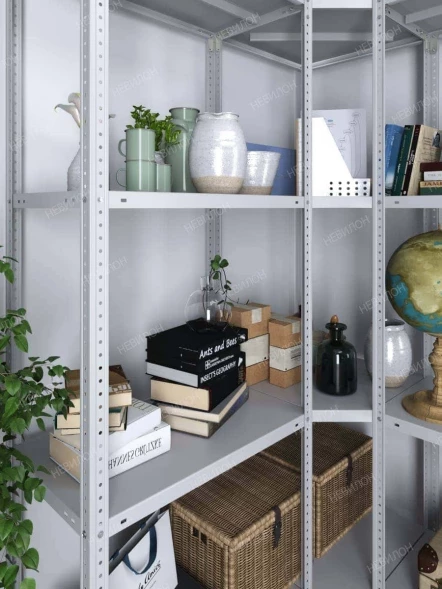 Стеллаж угловой МС 1500х1400х1400/500 мм 4 яруса