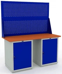 Верстак с деревянной столешницей и перфопанелью W160.WS1/WS1.020