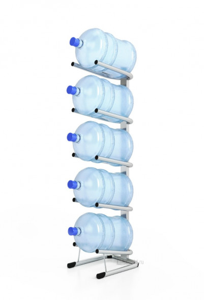 Стойка Бридж-5 для 5 бутылей по 19 л, металлик