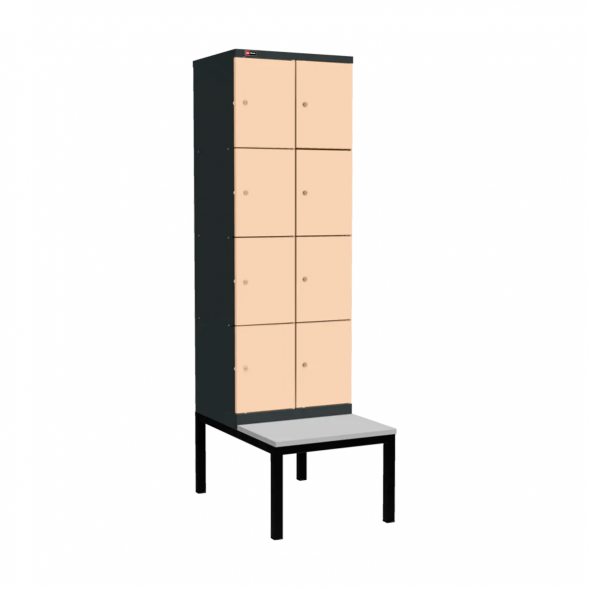 Шкаф Диком УНО-324 (RAL 7016 + RAL 1015) на подставке-скамейке