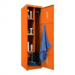 Шкаф металлический хозяйственный оранжевый