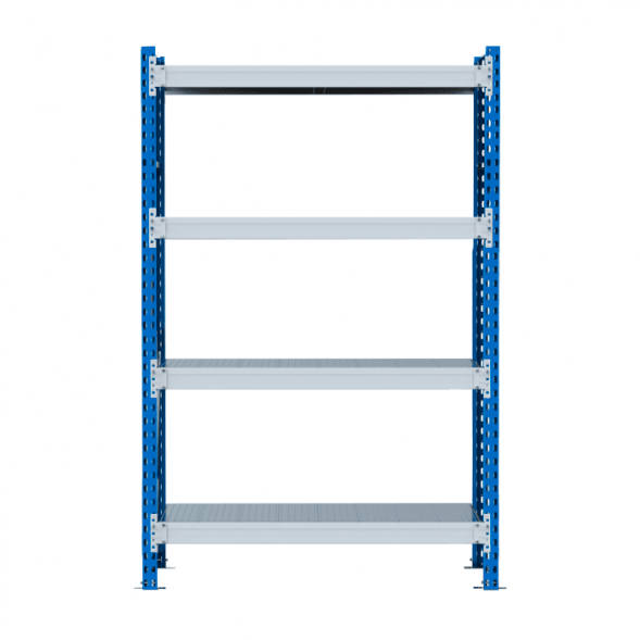 Стеллаж SGR-V 350 кг 2000х1800х600 4 яруса (рамы RAL 5015 / настил цинк) ДС