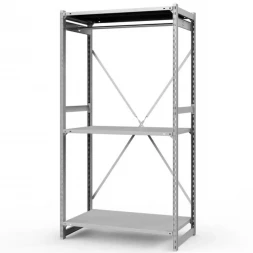Стеллаж металлический ГТС Универсал, 2000x1000x600 мм.Штанги: 1шт. Полки: метал. усил. 3 шт. (ТСУ 20100632ш1)