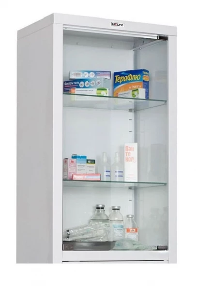 Шкаф медицинский со стеклом HILFE МД 1 1760/SG