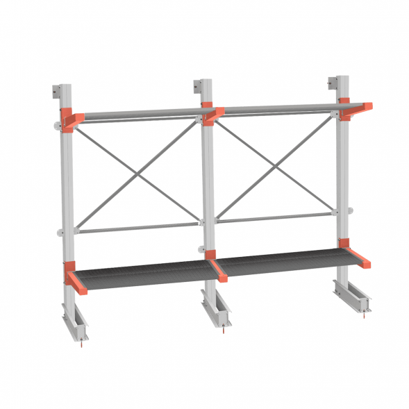 Стеллаж консольный СТ-062 2450х3160х830 2 яруса +Н односторонний