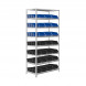 Стеллаж для метизов 1850х1000х400 28 пластиковых ящиков