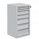 Тумба металлическая стационарная ТC-7 с 7 ящиками