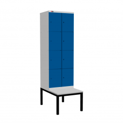 Шкаф Диком УНО-324 (RAL 7038 + RAL 5005) на подставке-скамейке
