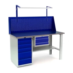 Верстак металлический для балкона с ящиками WT160.WD5/F1.111