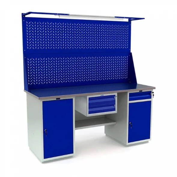 Верстак металлический стационарный с освещением WT180.WD1/WD2.121