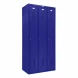 Шкаф металлический трехсекционный синий