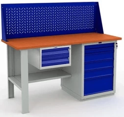 Верстак металлический для балкона с перфопанелью W160.F2/WS6.110